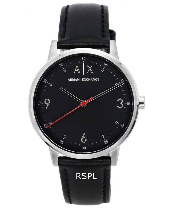 Armani Exchange Cayde Leather Strap Black Dial Quartz AX2739 Men's Watch -  Zetamarket