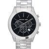 Michael Kors Slim Runway Chronograph Black Dial Quartz MK1056SET 100M Men's Watch With Gift Set