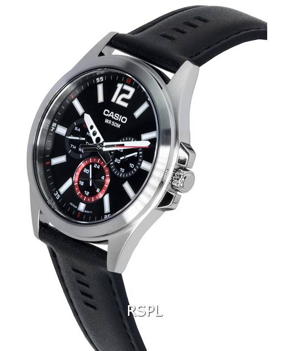 Casio Analog Multifunction Dial Quartz MTP-E350L-1B MTPE350L-1B Men's Watch