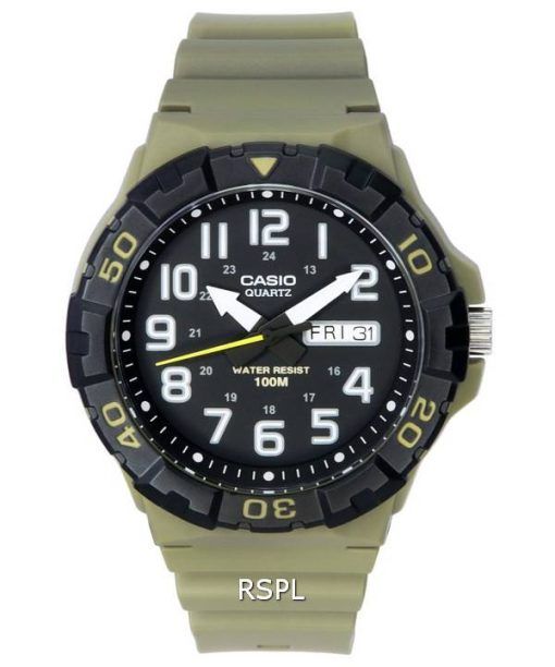 Casio Analog Resin Strap Black Dial Quartz MRW-210H-5A MRW210H-5 100M Men's Watch