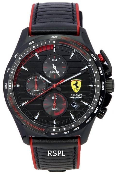 Scuderia Ferrari Pilota Evo Turbo Chronograph Black Dial Quartz 0830849 Men's Watch