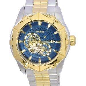 Invicta Bolt Two Tone Stainless Steel Blue Open Heart Dial Automatic 37689 100M Men's Watch