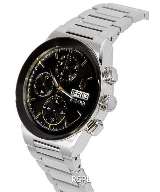 Bulova Millennia Modern Chronograph Black Dial Quartz 96C149 Men's Watch