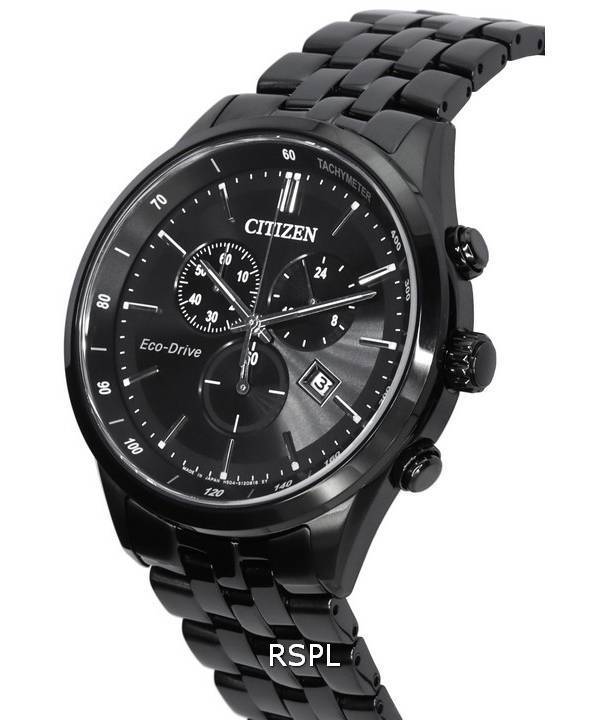 Citizen Eco-Drive Corso Classic Chronograph Black Dial AT2145-86E 100M Men's Watch