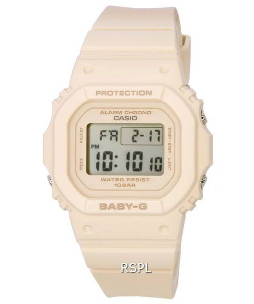 Casio Baby-G Digital Beige Pink Resin Quartz BGD-565-4 BGD565-4 100M Women's Watch