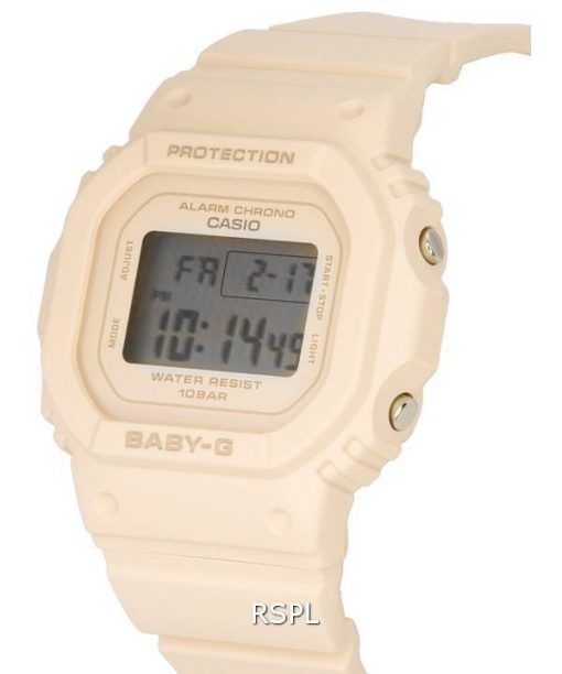 Casio Baby-G Digital Beige Pink Resin Quartz BGD-565-4 BGD565-4 100M Women's Watch