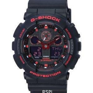 Casio G-Shock Ignite Red Series Analog Digital Quartz GA-100BNR-1A GA100BNR-1 200M Men's Watch