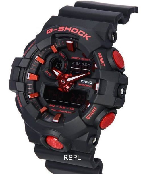 Casio G-Shock X Ignite Red Series Analog Digital Quartz GA-700BNR-1A GA700BNR-1 200M Men's Watch