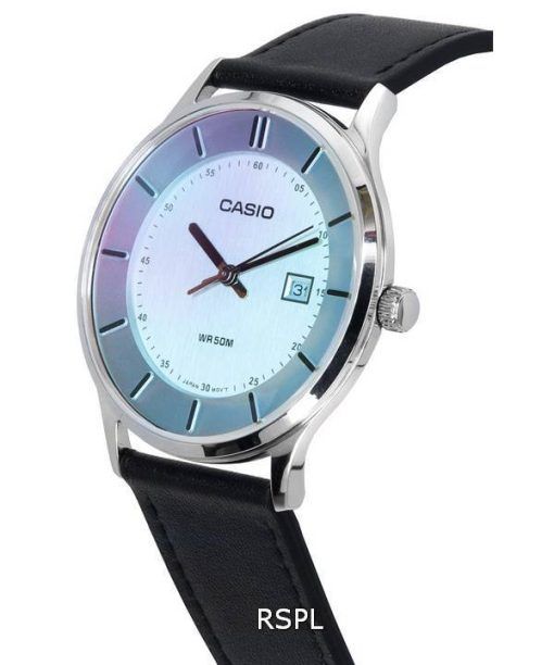 Casio Standard Analog Leather Strap Multicolor Dial Quartz MTP-E605L-7E MTPE605L-7E Men's Watch