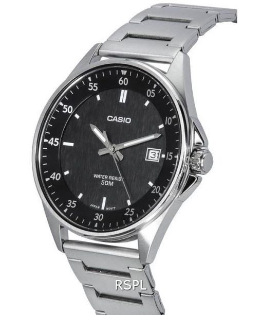 Casio Standard Analog Stainless Steel Black Dial Quartz MTP-E705D-1E Men's Watch