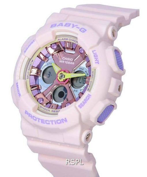 Casio Baby-G Pastel Toned Color Analog Digital Quartz BA-130PM-4A BA130PM-4 100M Womens Watch