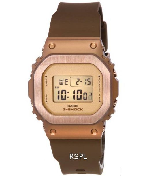 Casio G-Shock Digital Metal Clad Bronze Dial Quartz GM-S5600BR-5 GMS5600BR-5 200M Womens Watch