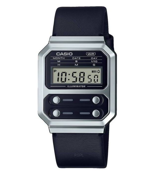 Casio Vintage Youth Digital Leather Quartz A100WEL-1A A100WEL-1 Men's Watch
