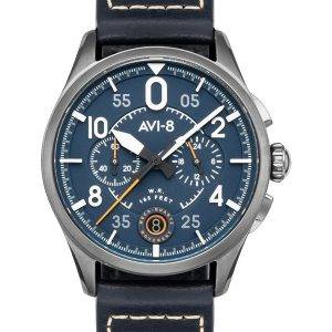 AVI-8 Spitfire Lock Channel Blue Chronograph Quartz AV-4089-04 Men's Watch