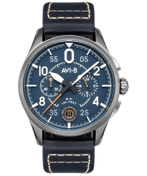 AVI-8 Spitfire Lock Channel Blue Chronograph Quartz AV-4089-04 Men's Watch