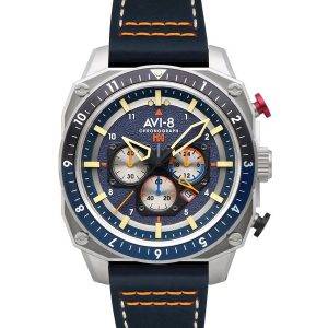 AVI-8 Hawker Hunter Atlas Dual Time Chronograph Pavillion Blue Quartz AV-4100-02 Men's Watch