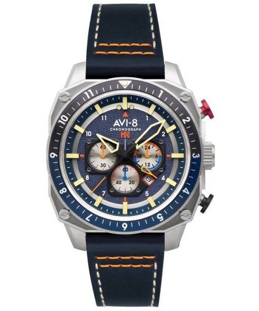 AVI-8 Hawker Hunter Atlas Dual Time Chronograph Pavillion Blue Quartz AV-4100-02 Men's Watch