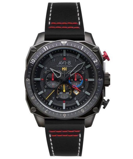 AVI-8 Hawker Hunter Atlas Dual Time Chronograph Black OPS Quartz AV-4100-04 Men's Watch