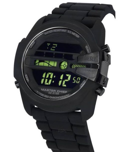 Diesel Master Chief Digital Silicone Strap Black Dial Quartz DZ2158 Men's Watch