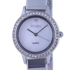 Citizen Analog Crystal Accents Mother Of Pearl Dial Quartz EJ6130-51D Womens Watch