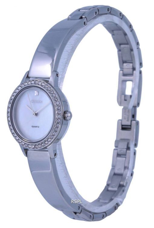 Citizen Analog Crystal Accents Mother Of Pearl Dial Quartz EJ6130-51D Womens Watch