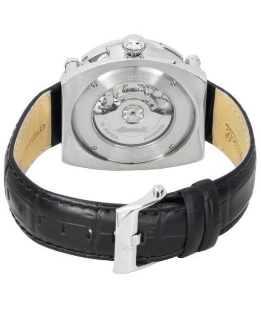 Ingersoll The Michigan Leather Strap Silver Open Heart Dial Automatic I01105 Men's Watch