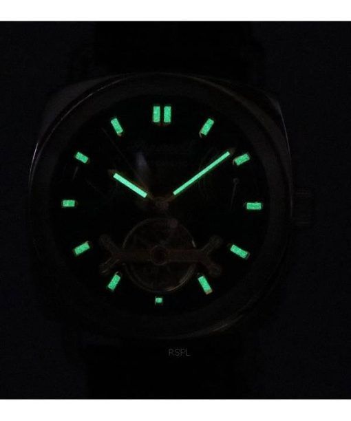 Ingersoll The Nashville Leather Strap Blue Open Heart Dial Automatic I13001 Mens Watch
