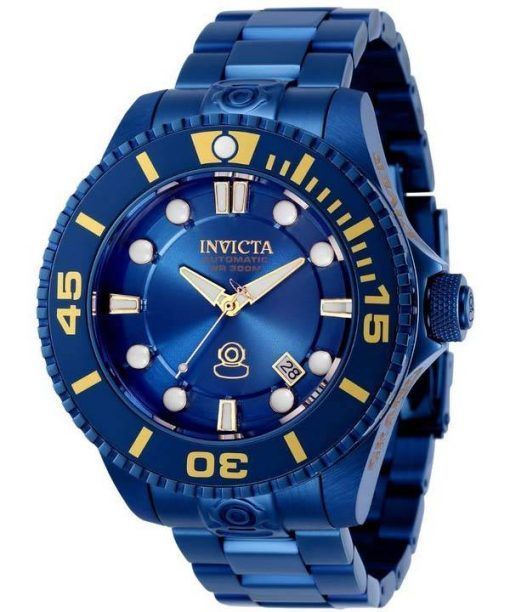 Invicta Pro Diver Stainless Steel Blue Dial Automatic Diver's 34179 300M Men's Watch