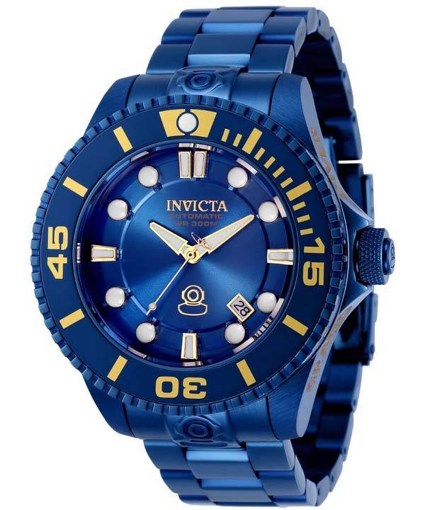 Invicta Pro Diver Stainless Steel Blue Dial Automatic Diver's 34179 300M Men's Watch