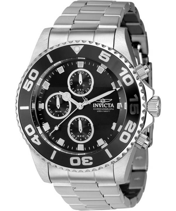 Invicta Pro Diver Chronograph Black Dial Quartz Diver's 43405 200M Men's Watch