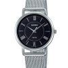 Casio Enticer Stainless Steel Mesh Black Dial Quartz LTP-B110M-1AV LTPB110M-1 Women's Watch