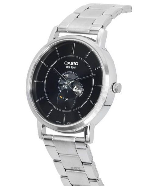 Casio Standard Analog Stainless Steel Black Dial Quartz MTP-B130D-1A MTPB130D-1 Men's Watch