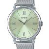 Casio Analog Stainless Steel Mesh Silver Dial Quartz MTP-E600M-9B MTPE600M-9B Men's Watch