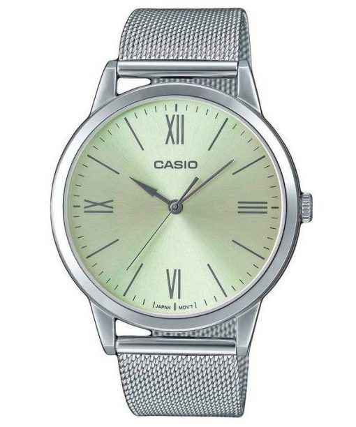 Casio Analog Stainless Steel Mesh Silver Dial Quartz MTP-E600M-9B MTPE600M-9B Men's Watch