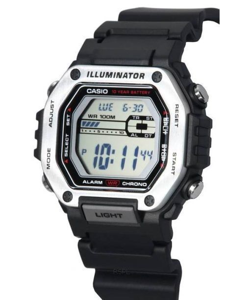 Casio Standard Digital Black Dial Quartz MWD-110H-1A MWD110H-1 100M Men's Watch