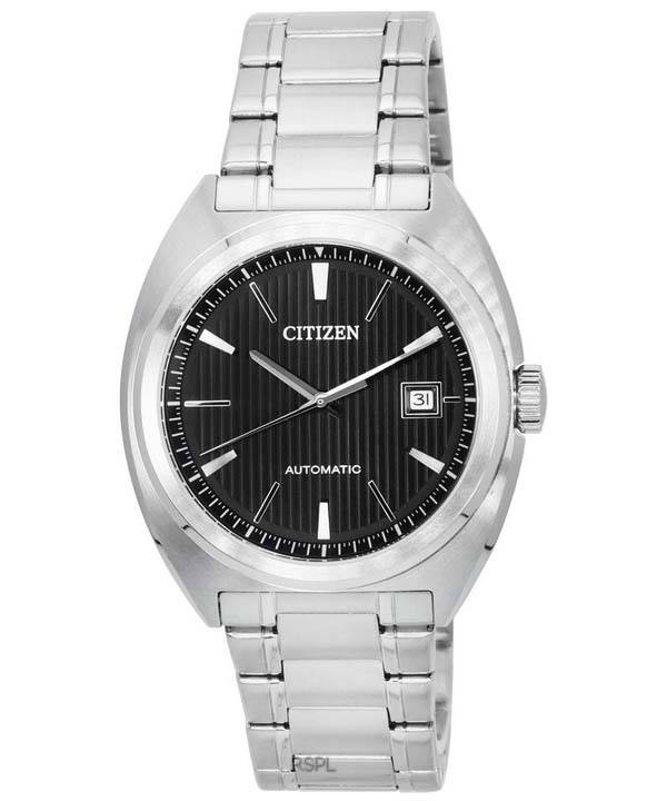 Citizen Classic Stainless Steel Black Dial Automatic NJ0100-71E 100M Men's Watch