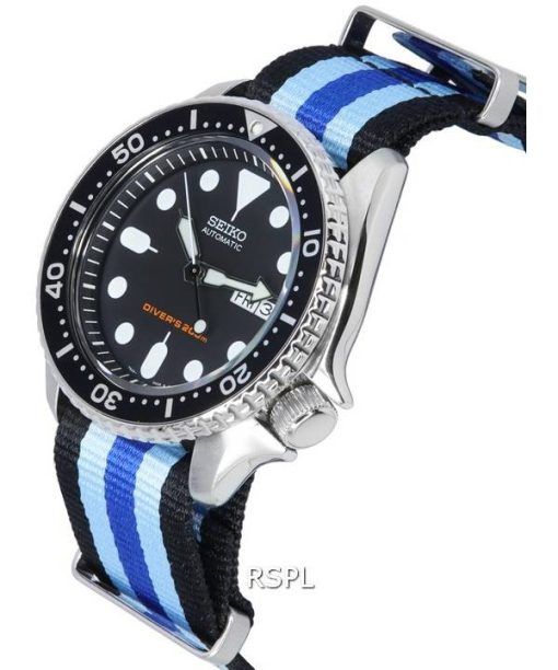 Seiko Black Dial Automatic Diver's SKX007K1-var-NATO20 200M Men's Watch