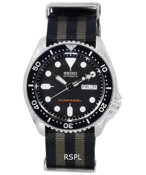 Seiko Black Dial Automatic Diver's SKX007K1-var-NATO21 200M Men's Watch