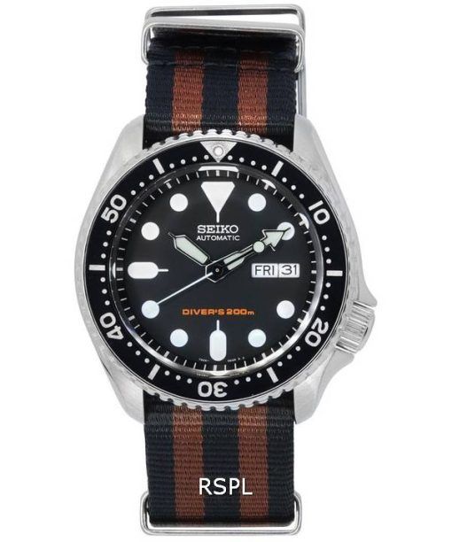 Seiko Black Dial Automatic Diver's SKX007K1-var-NATO22 200M Men's Watch