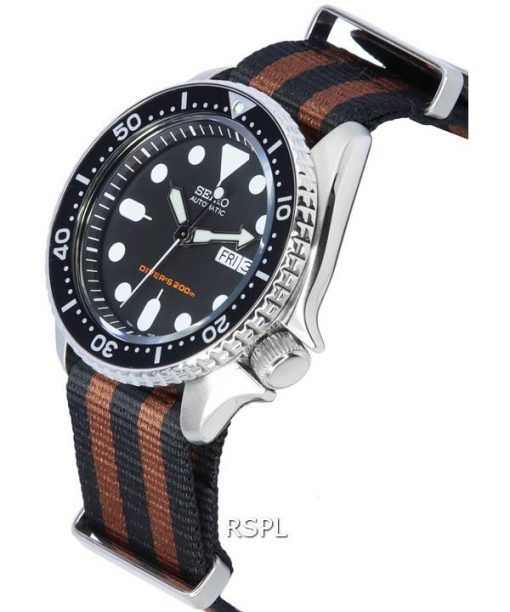 Seiko Black Dial Automatic Diver's SKX007K1-var-NATO22 200M Men's Watch