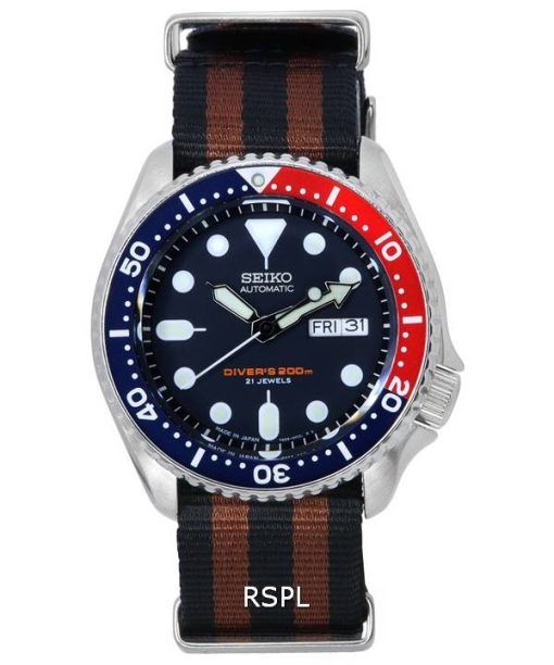 Seiko Blue Dial Automatic Diver's SKX009J1-var-NATO22 200M Men's Watch