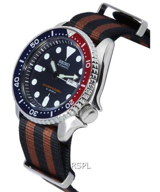 Seiko Blue Dial Automatic Diver's SKX009J1-var-NATO22 200M Men's Watch