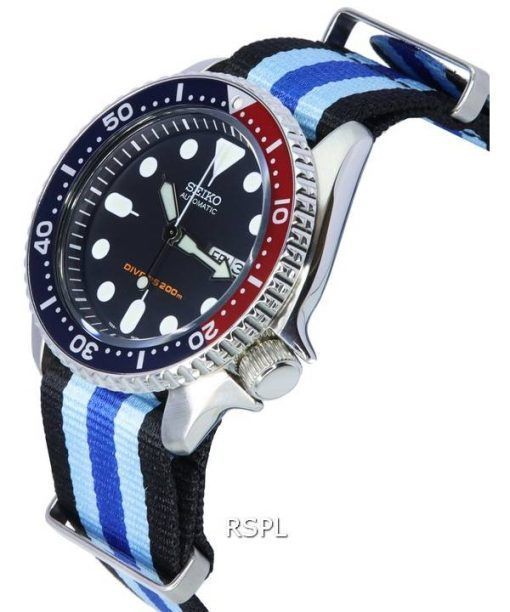 Seiko Blue Dial Automatic Diver's SKX009K1-var-NATO20 200M Men's Watch