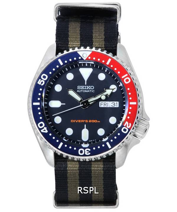 Seiko Blue Dial Automatic Diver's SKX009K1-var-NATO21 200M Men's Watch