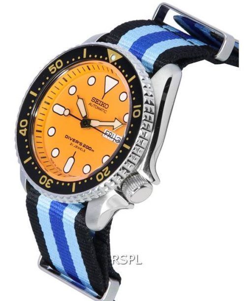 Seiko Orange Dial Automatic Diver's SKX011J1-var-NATO20 200M Men's Watch