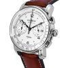 Zeppelin 100 Jahre Chronograph Leather Strap White Dial Quartz 86761 Men's Watch