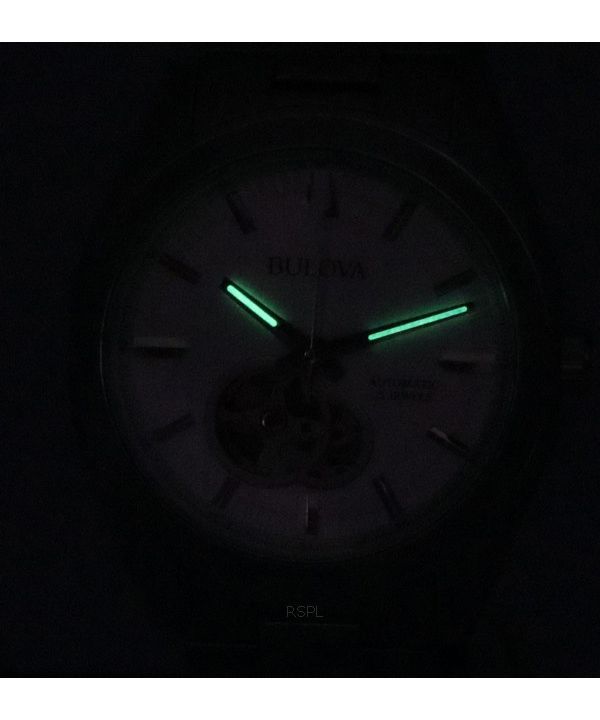 Bulova Surveyor Expansion Open Heart Silver Dial Automatic 96A274 Men's Watch