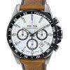 Festina Timeless Chronograph Leather Strap White Dial 20561-1 100M Men's Watch