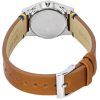 Skagen Grenen Lille Solar Hola Light Brown Leather Strap White Dial SKW3086 Women's Watch