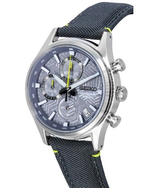 Seiko Conceptual Chronograph Nylon Strap Grey Dial Quartz SSB423P1 100M Men's Watch